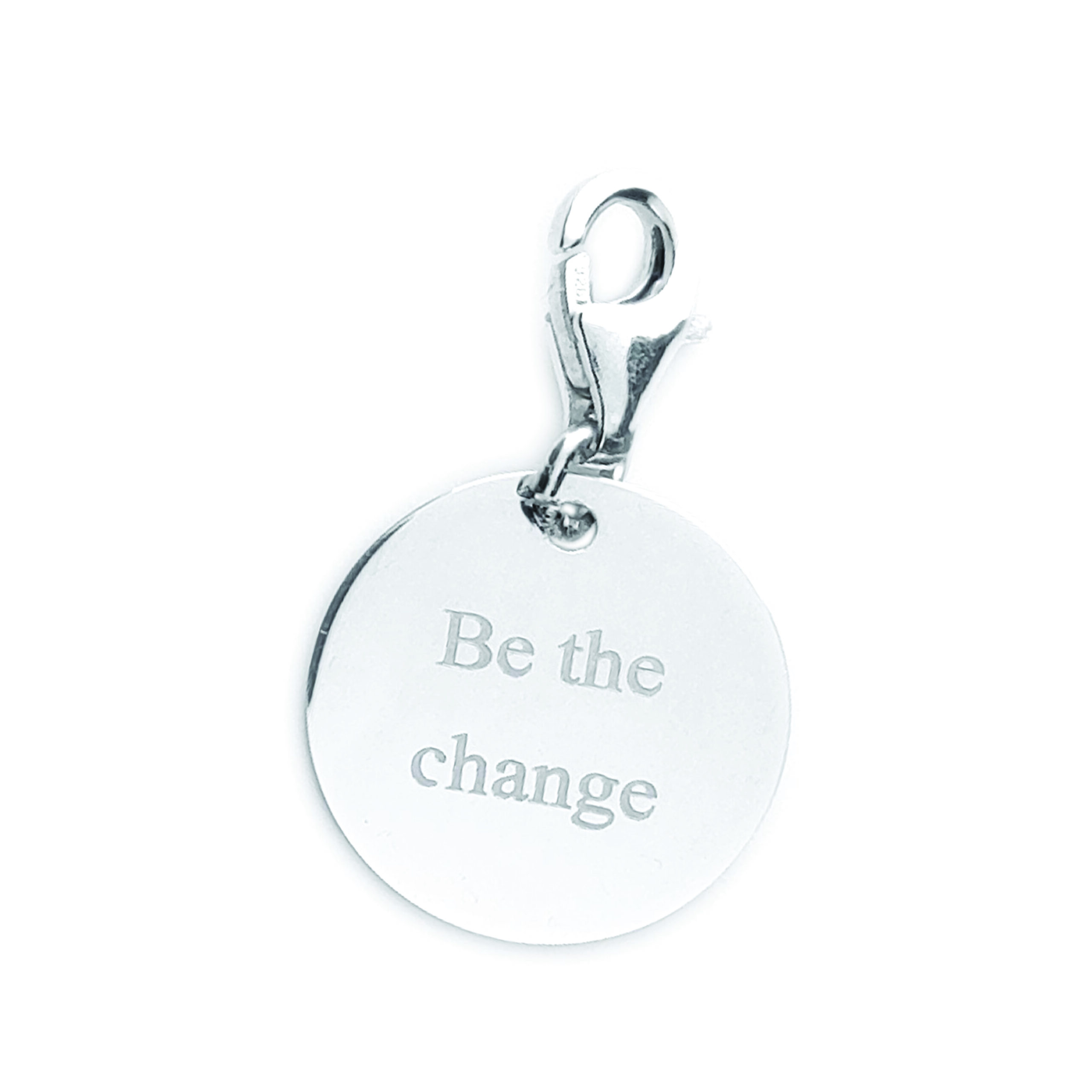 Charmanhänger Be the change charm anhänger silber mit gravur be the change mit übung für mehr achtsamkeit und selbstliebe
