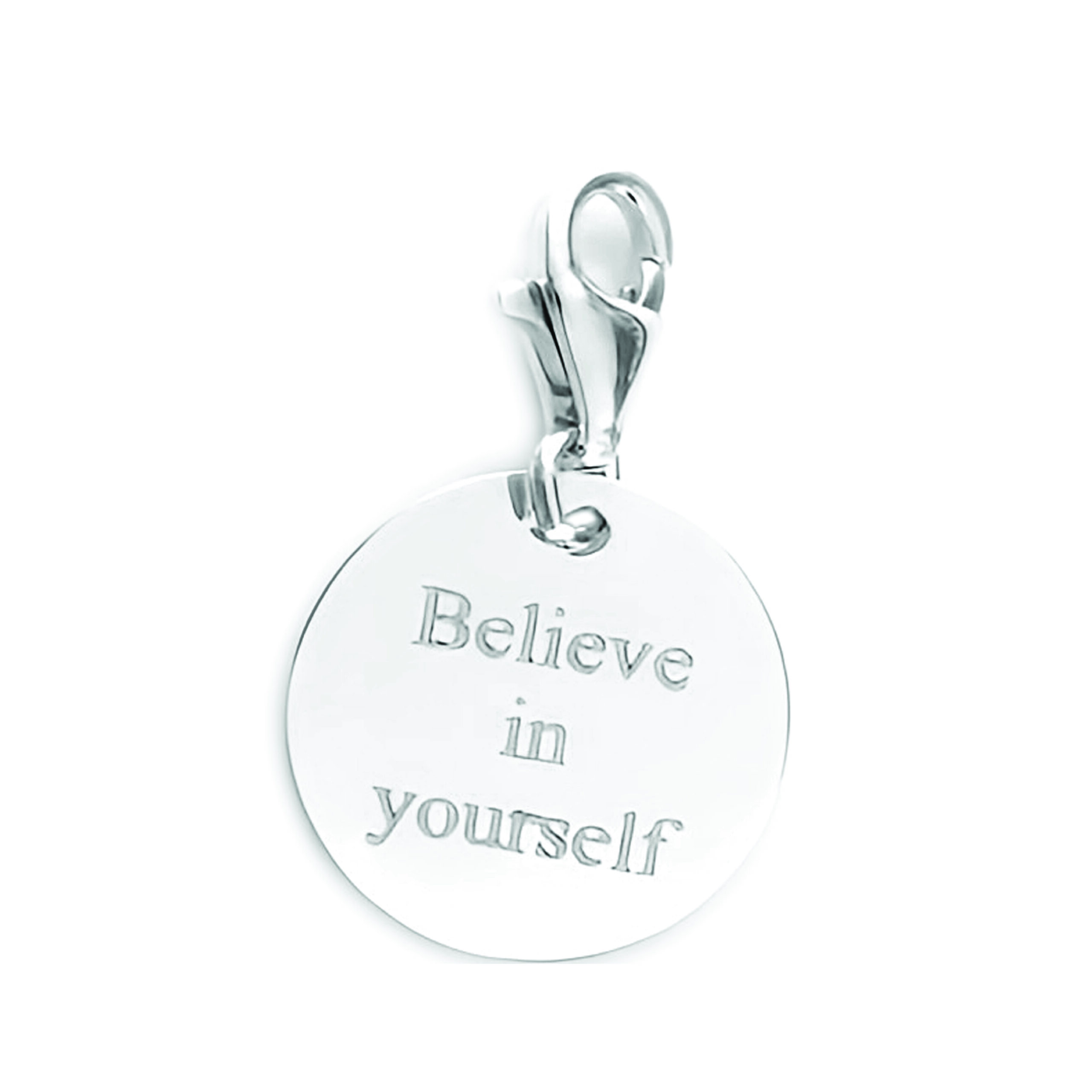 Seelenanker Charmanhänger Believe in yourself Seelenanker Charmanhaenger Believe in yourself mit Karabiner, Sterlingsilber