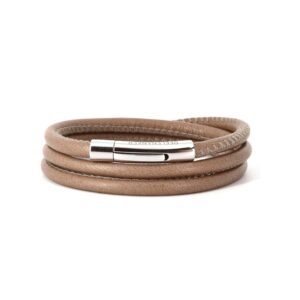 Seelenanker Lederarmband,handgefertigt aus Bio-Nappalder. Edelstahlverschluss mit Gravur