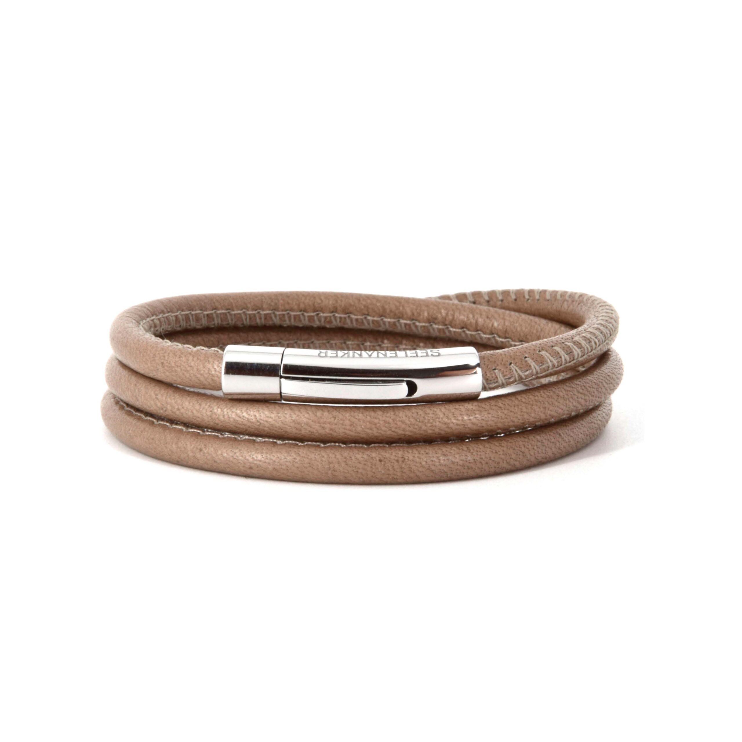 Seelenanker Lederarmband,handgefertigt aus Bio-Nappalder. Edelstahlverschluss mit Gravur