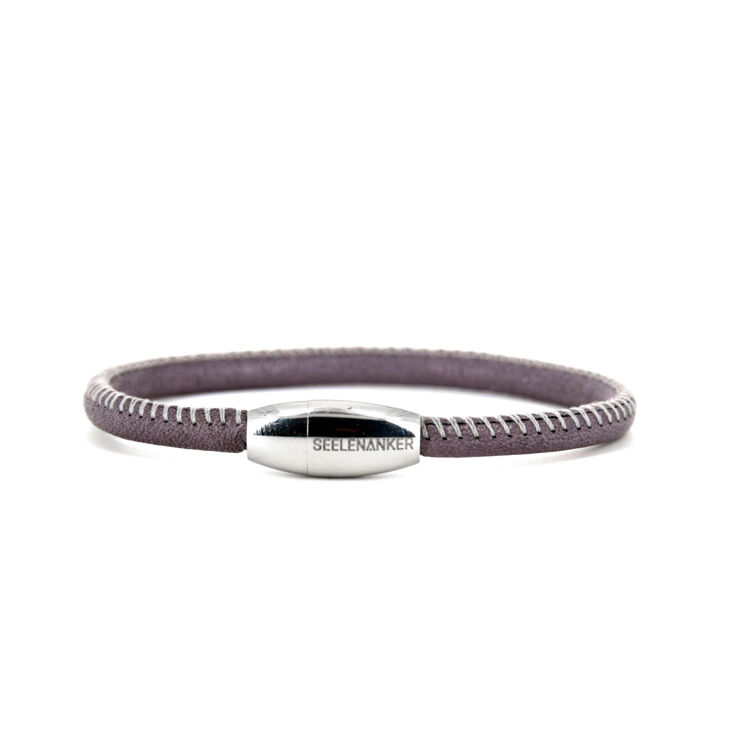 Lederarmband 4mm-einfachgewickelt-Magnetverschluss-grau premium-lederarmband-grau-4mm-durchmesser-einfach-gewickelt-handgefertigt-edelstahlmagnetverschluss-mit-gravur-seelenanker