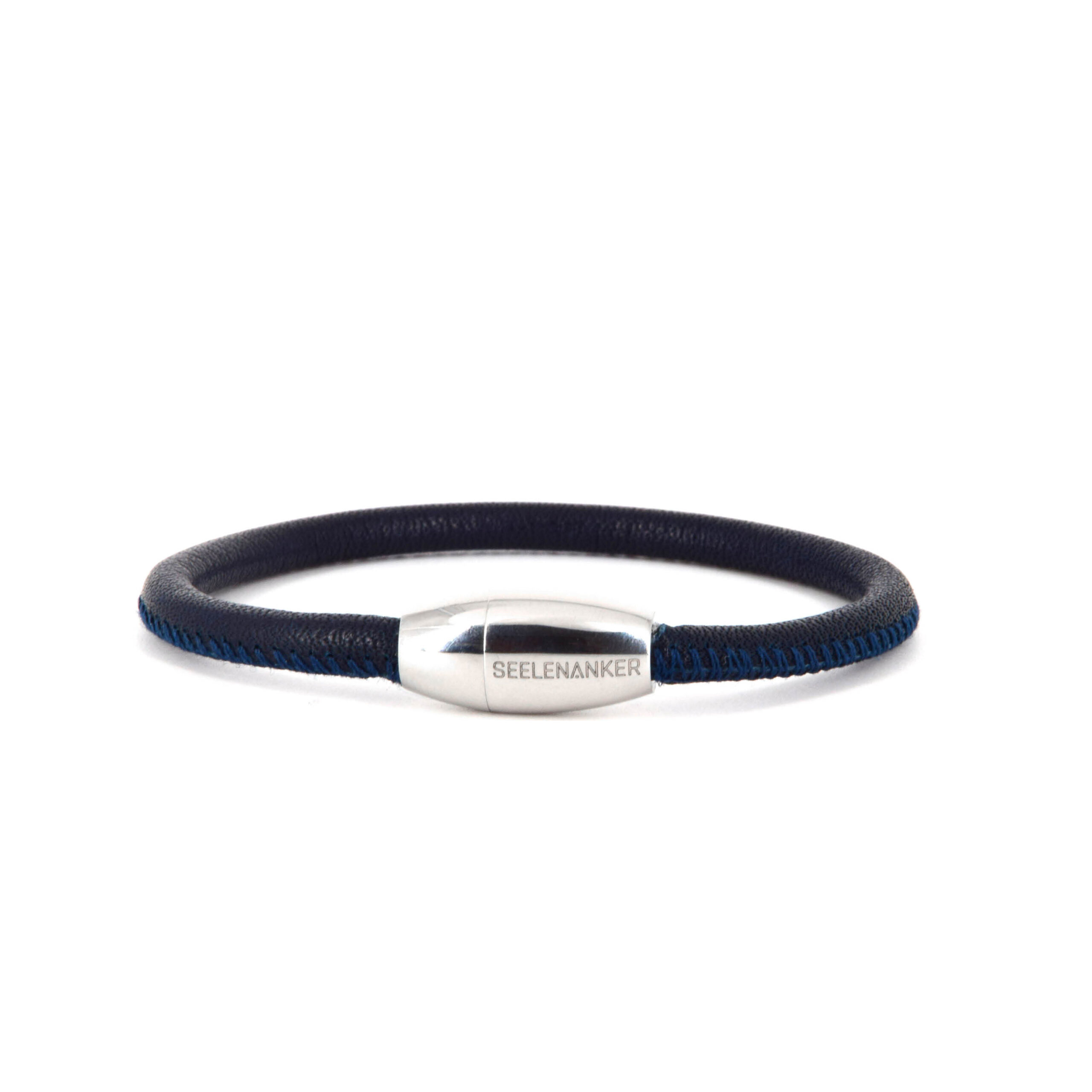 Lederarmband 4mm-einfachgewickelt-magnetverschluss-blau premium-lederarmband-blau-4mm-durchmesser-einfach-gewickelt-handgefertigt-edelstahlmagnetverschluss-mit-gravur-seelenanker