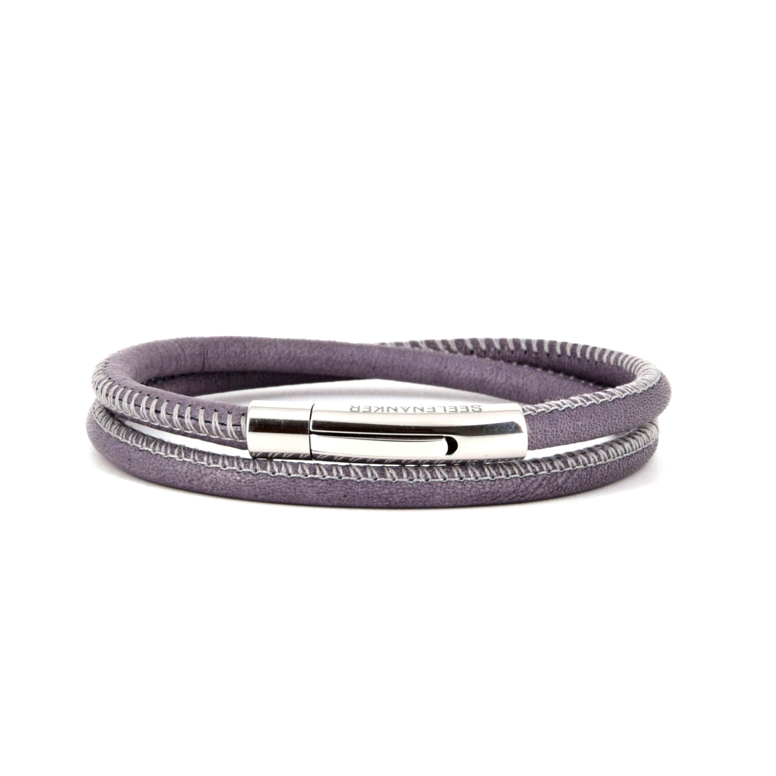 lederarmband-grau-klickverschluss Graues Lederarmband mit Edelstahlverschluss