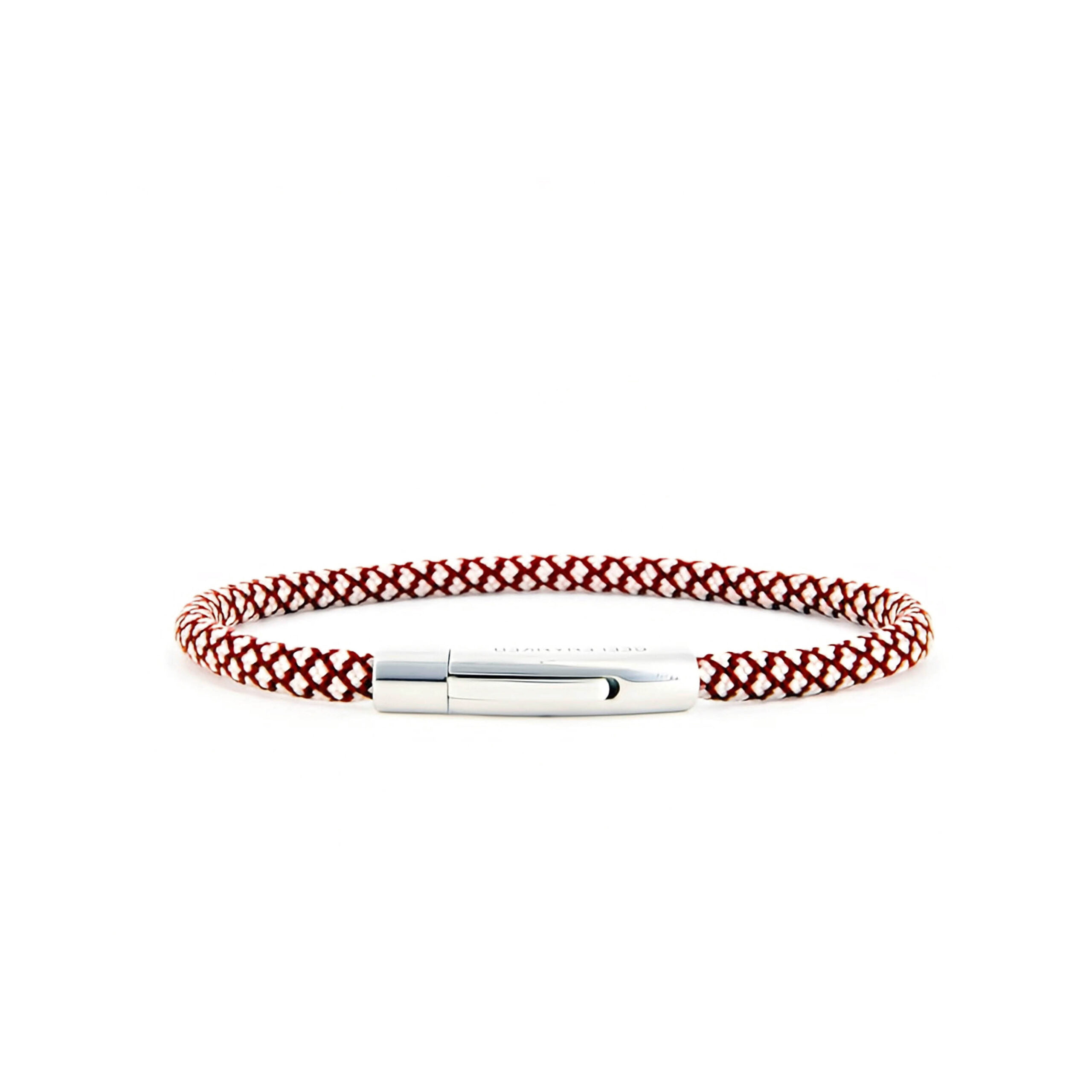premium-segeltauarmband-dunkelbraun-creme-4mm-durchmesser-handgefertigt. edelstahlklickverschluss-mit-gravur-seelenanker