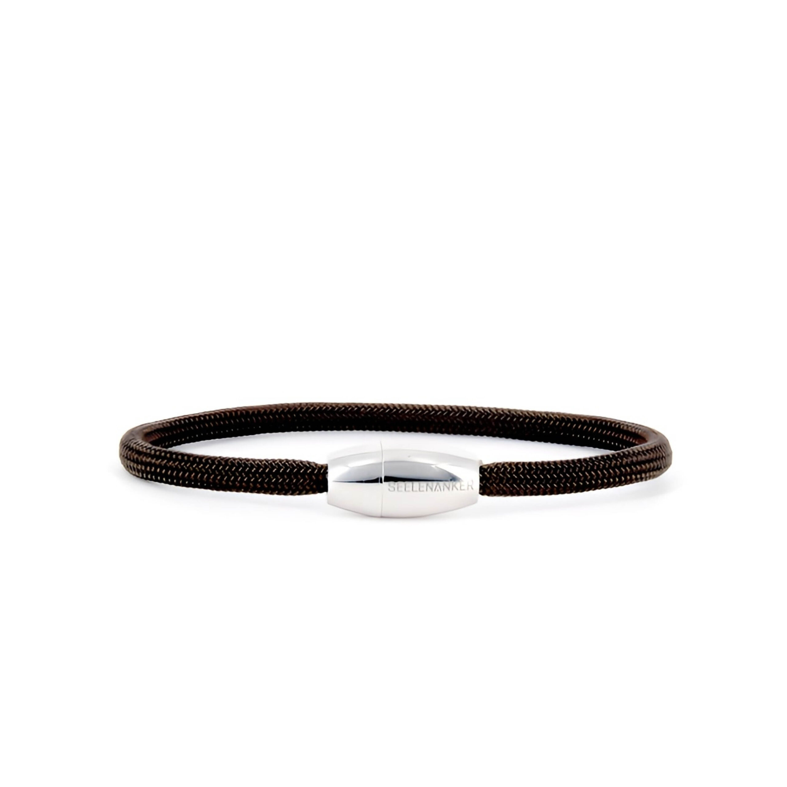 Segeltau Espresso einifachgewickelt Magnetverschluss seelenanker-segeltauarmband-espresso-4mm-durchmesser-handgefertigt. edelstahlmagnetverschluss-mit-gravur-seelenanker