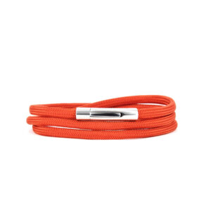 premium-segeltauarmband-orange-4mm-durchmesser-handgefertigt. edelstahlklickverschluss-mit-gravur-seelenanker