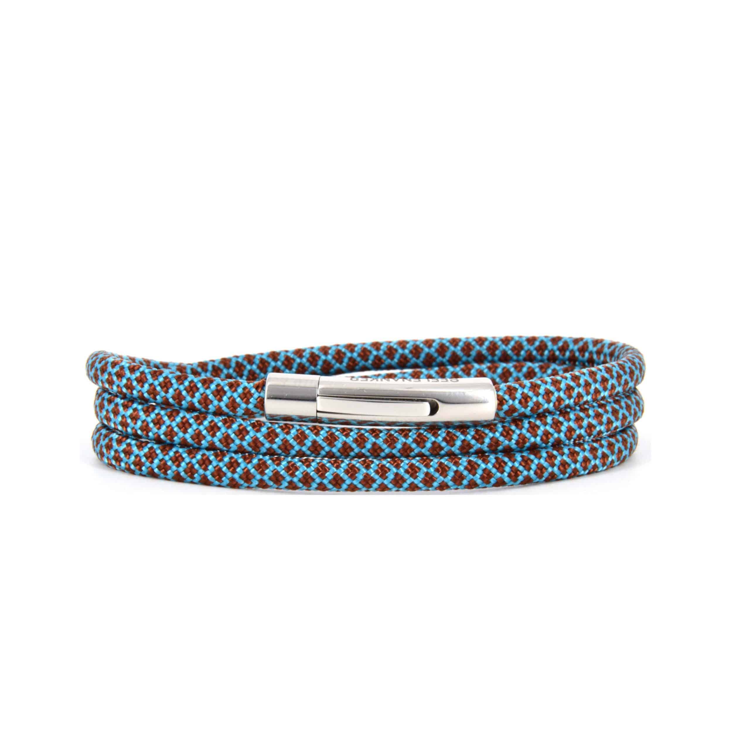 Segeltauarmband 4mm-dreifachgewickelt-hebeldruckverschluss-tuerkis-braun premium-segeltauarmband-tuerkis-braun-4mm-durchmesser-handgefertigt. edelstahlklickverschluss-mit-gravur-seelenanker