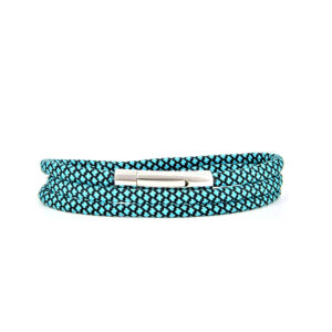 premium-segeltauarmband-tuerkis-schwarz-4mm-durchmesser-handgefertigt. edelstahlklickverschluss-mit-gravur-seelenanker