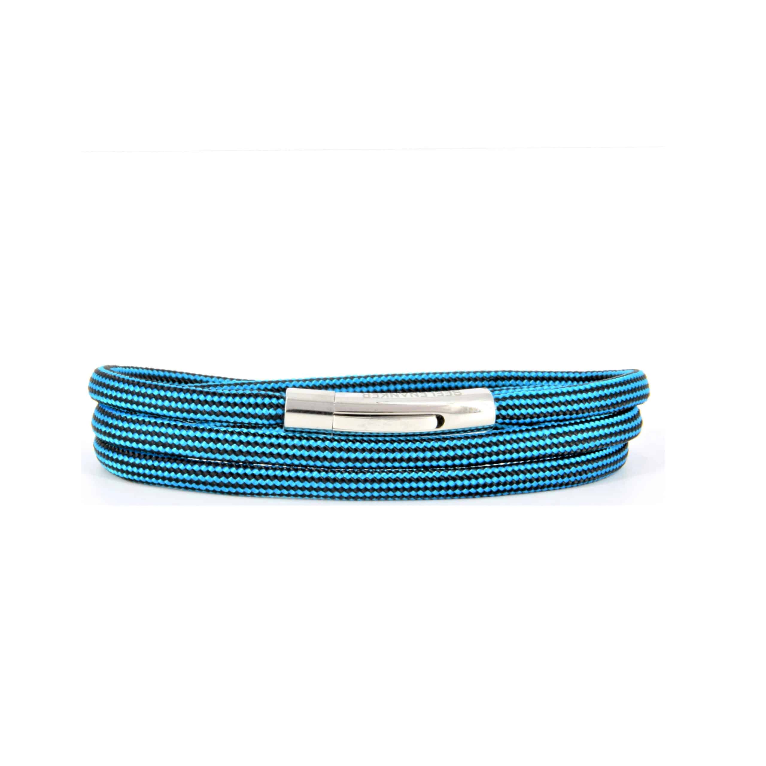 premium-segeltauarmband-tuerkis-schwarz-gestreift-4mm-durchmesser-handgefertigt. edelstahlklickverschluss-mit-gravur-seelenanker