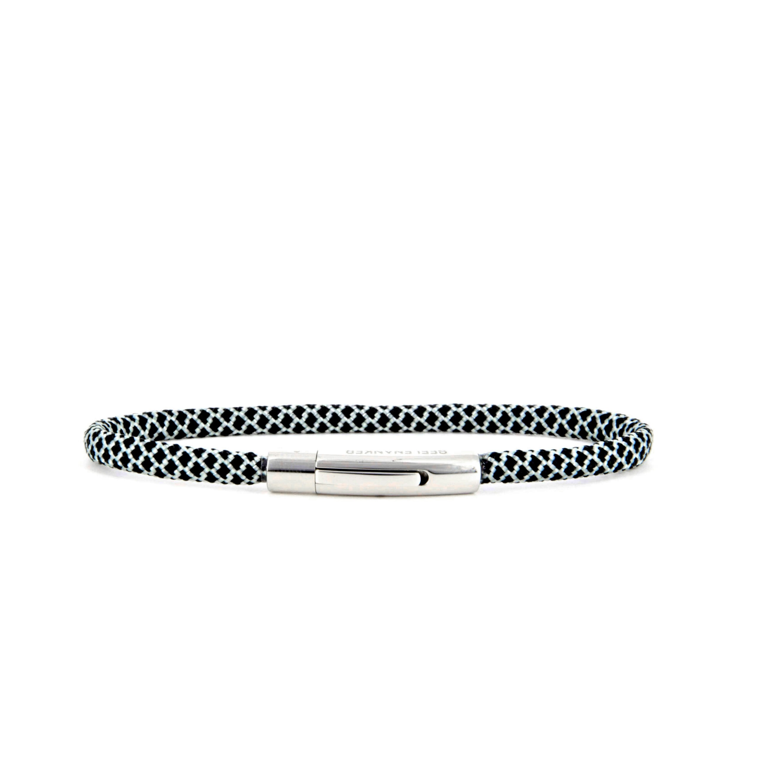 premium-segeltauarmband-silbergrau-schwarz-4mm-durchmesser-handgefertigt. edelstahlklickverschluss-mit-gravur-seelenanker
