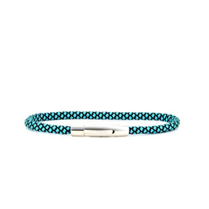 premium-segeltauarmband-tuerkis-schwarz-4mm-durchmesser-handgefertigt. edelstahlklickverschluss-mit-gravur-seelenanker