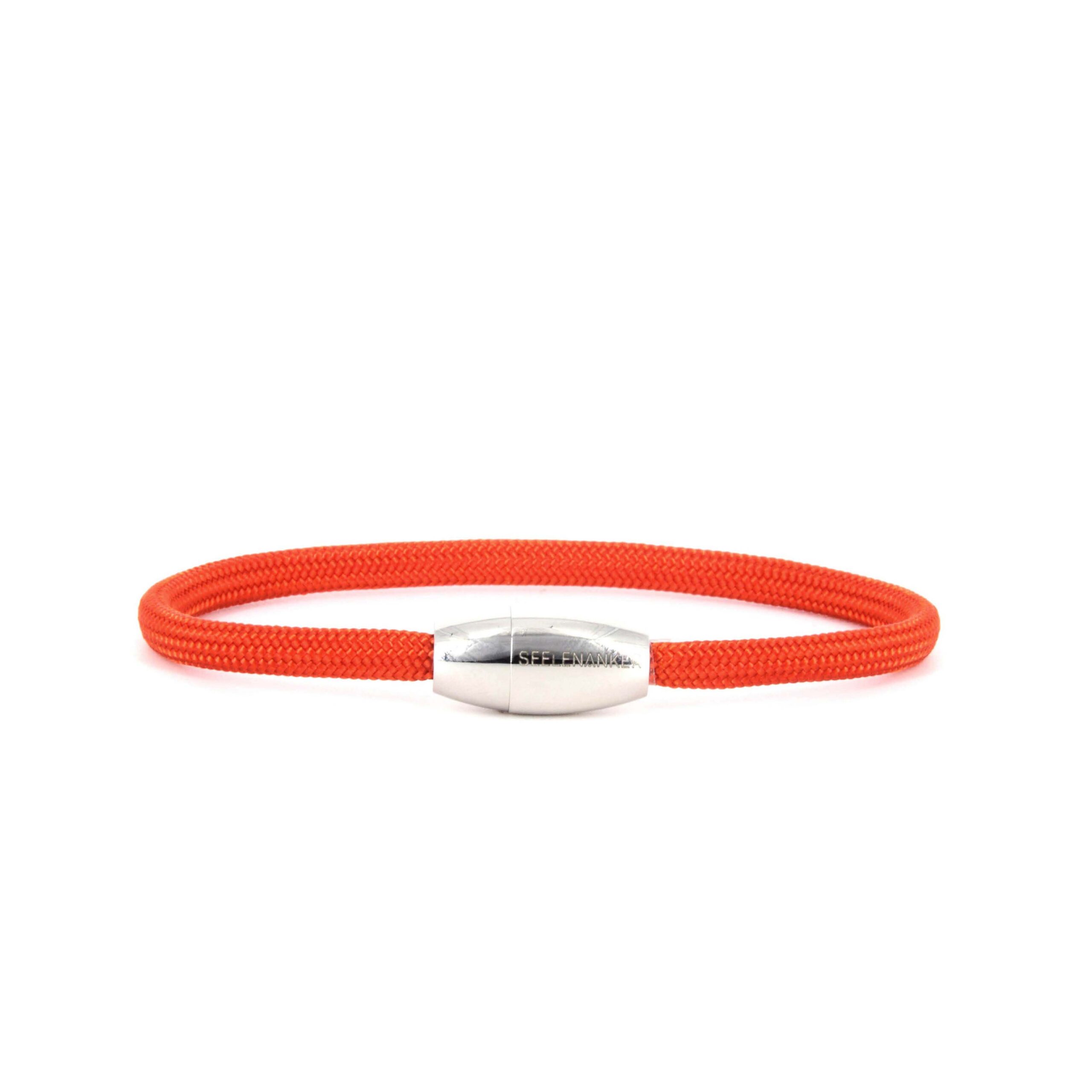 Segeltauarmband 4mm-einfachgewickelt-magnetverschluss-orange seelenanker-segeltauarmband-orange-4mm-durchmesser-handgefertigt. edelstahlmagnetverschluss-mit-gravur-seelenanker