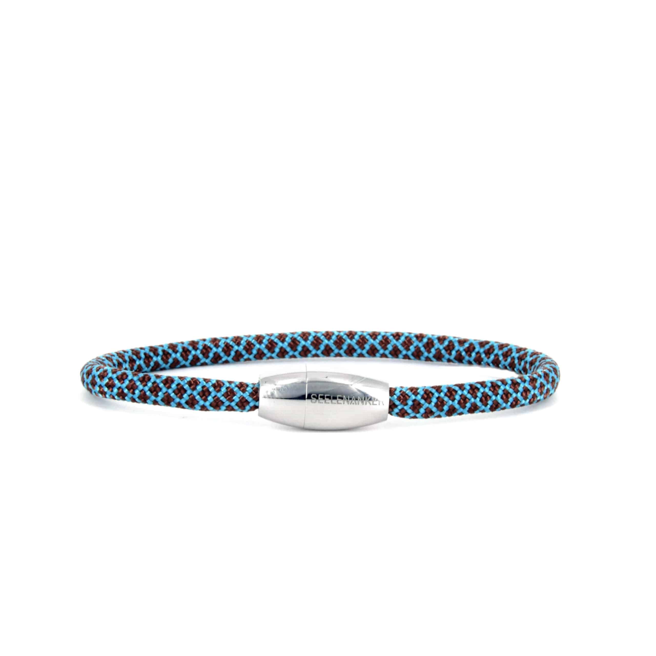 Segeltauarmband 4mm-einfachgewickelt-magnetverschluss-tuerkis-braun seelenanker-segeltauarmband-tuerkis-braun-4mm-durchmesser-handgefertigt. edelstahlmagnetverschluss-mit-gravur-seelenanker