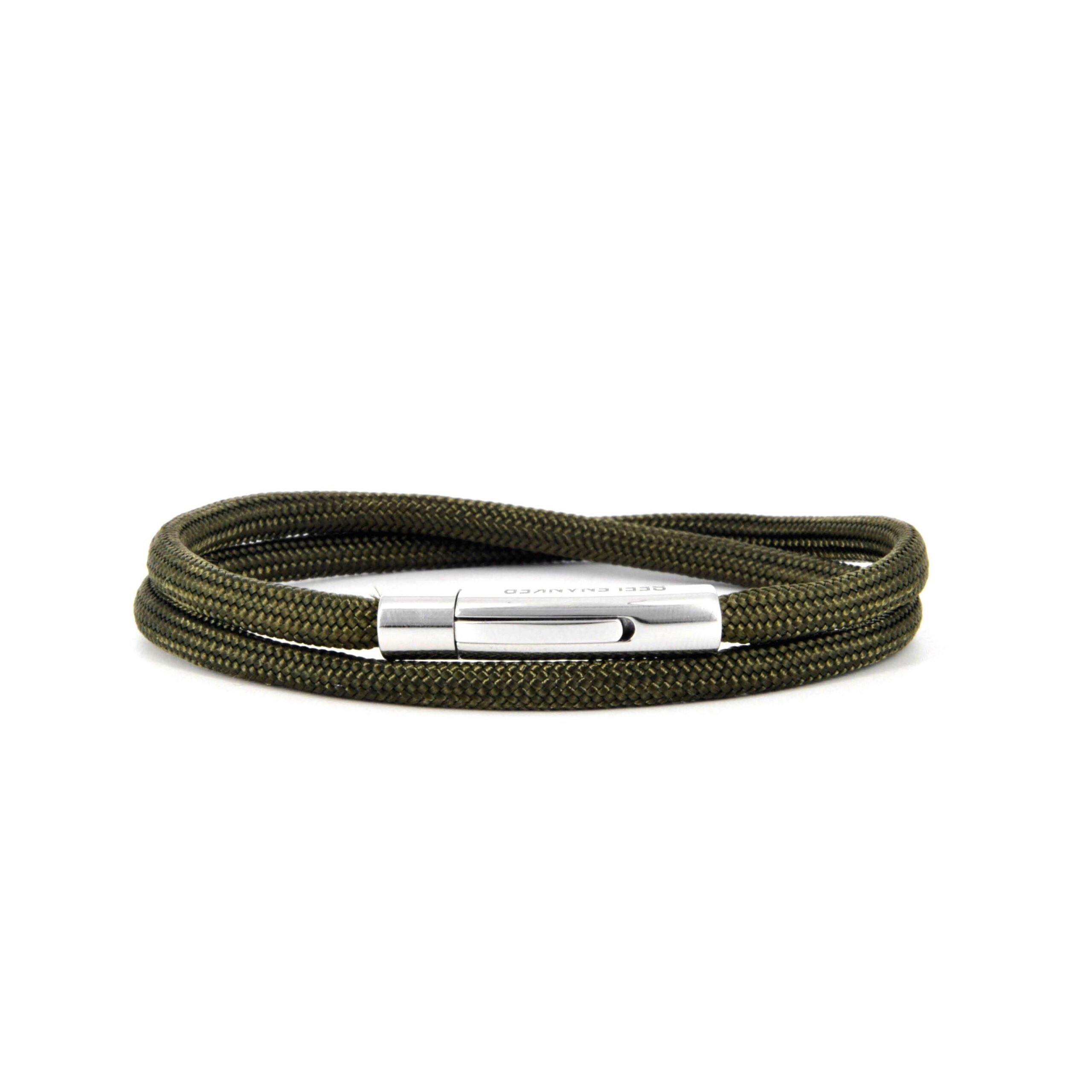 segeltauarmband-olivgruen Segeltau Armband olivgrün mit Edlestahlverschluss