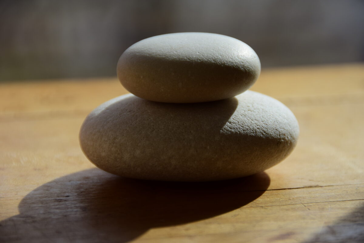 Zen-Stapelsteine sollen dabei helfen, wieder in den gegenwärtigen Moment zu kommen