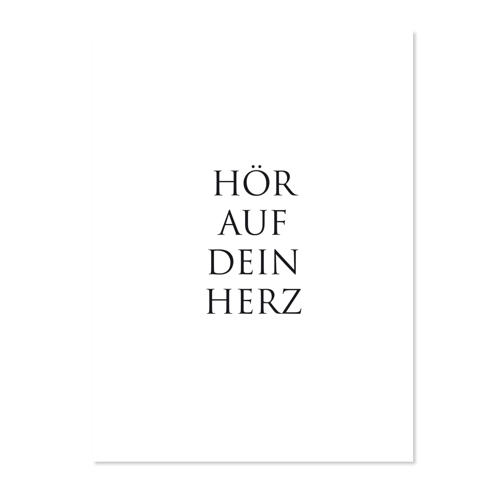 Hör auf dein Herz Wunderwort Poster Hör auf Dein Herz.