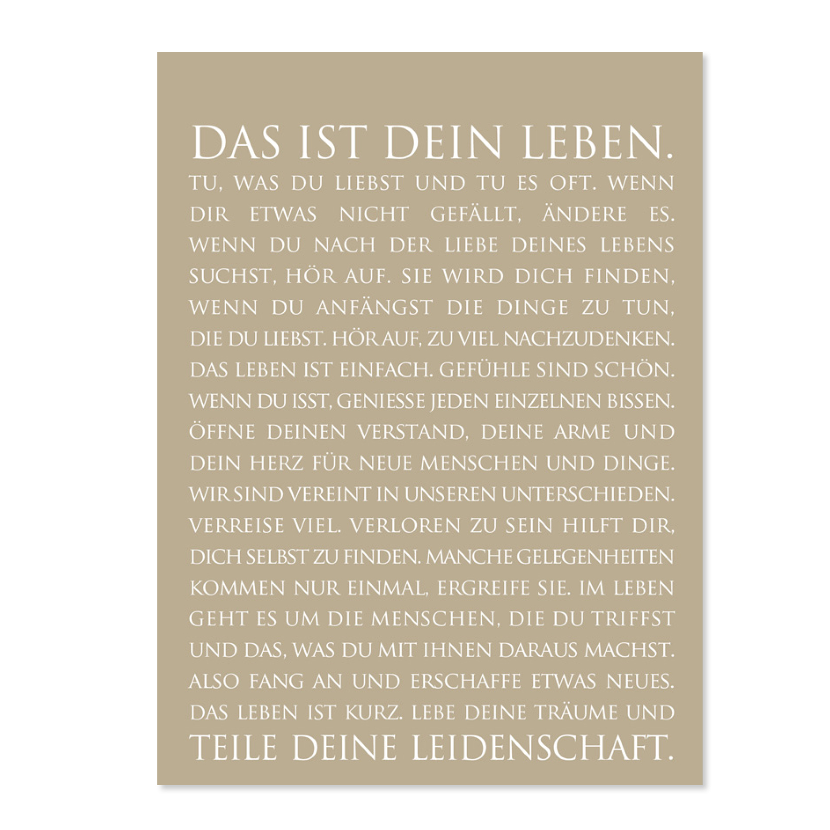 Wunderwort Postkarte Das ist dein Leben Wunderwort Postkarte Das ist Dein Leben