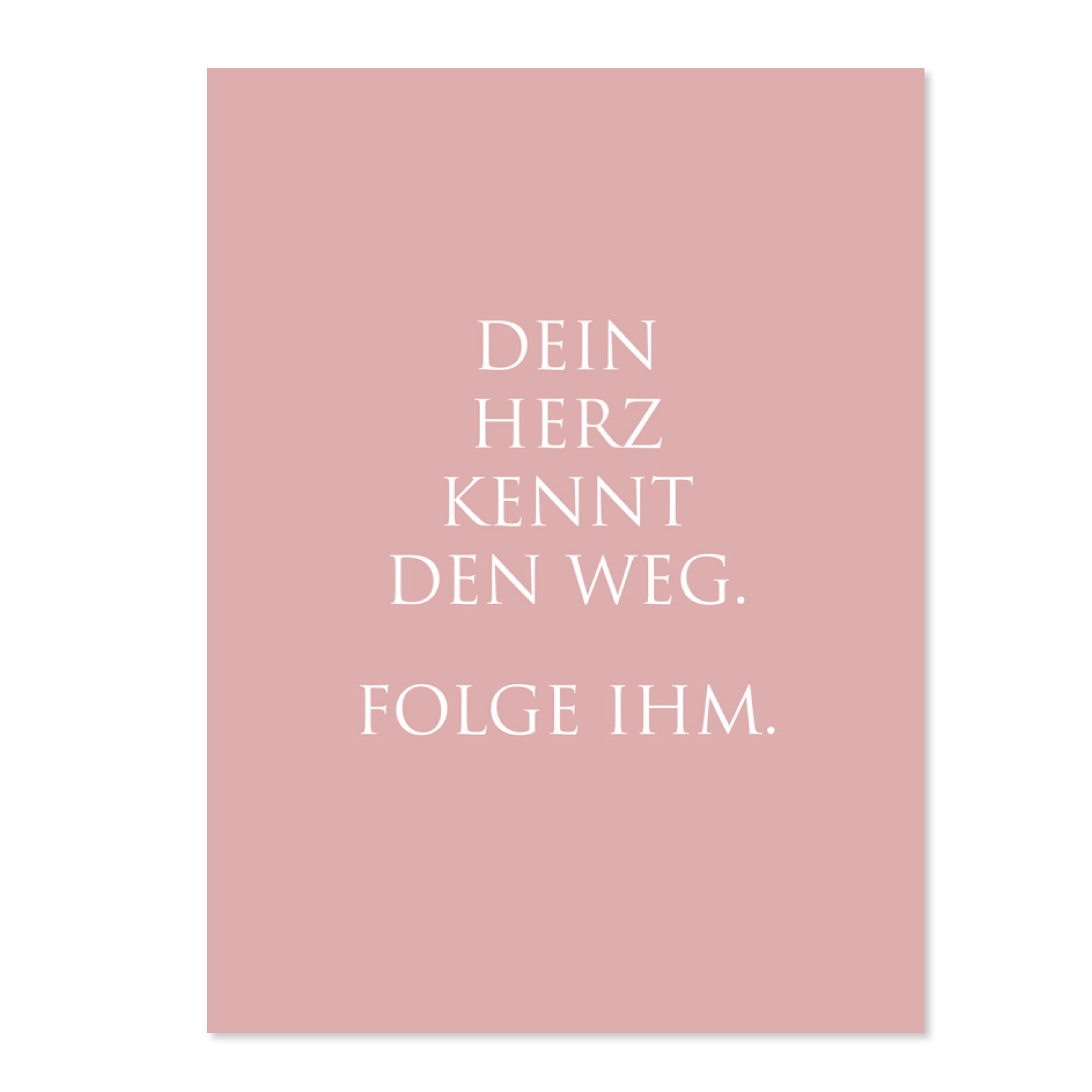 Wunderwort Postkarte Dein Herz kennt den Weg