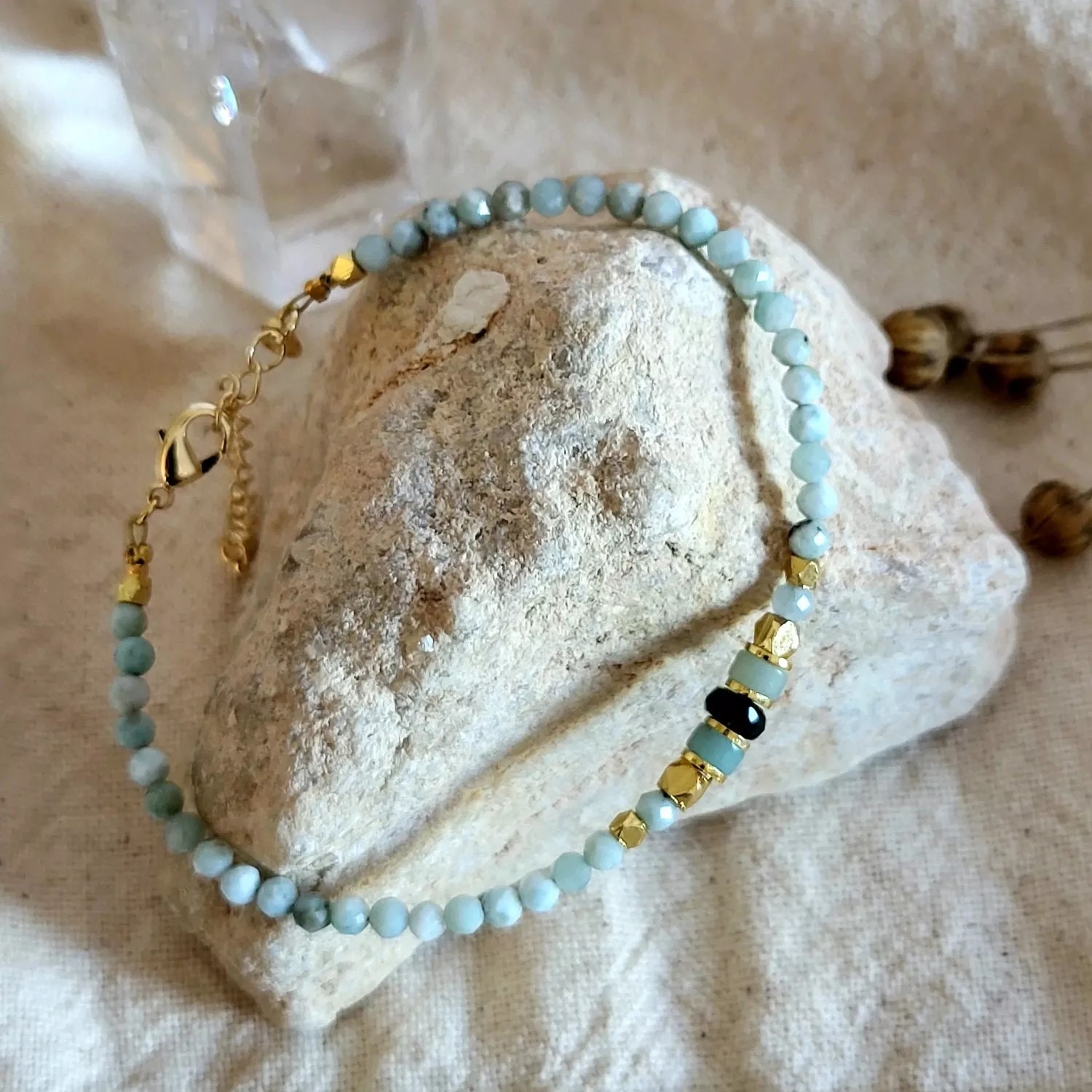 bracelet rumi armband-rumi-larimar-amazonit-blauer-turmalin