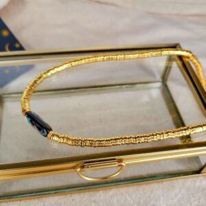 Lila-in-the-sky-Zeremonielle-halskette-aus-abalone-gold-3 Halskette vergoldet mit Abalone Detail