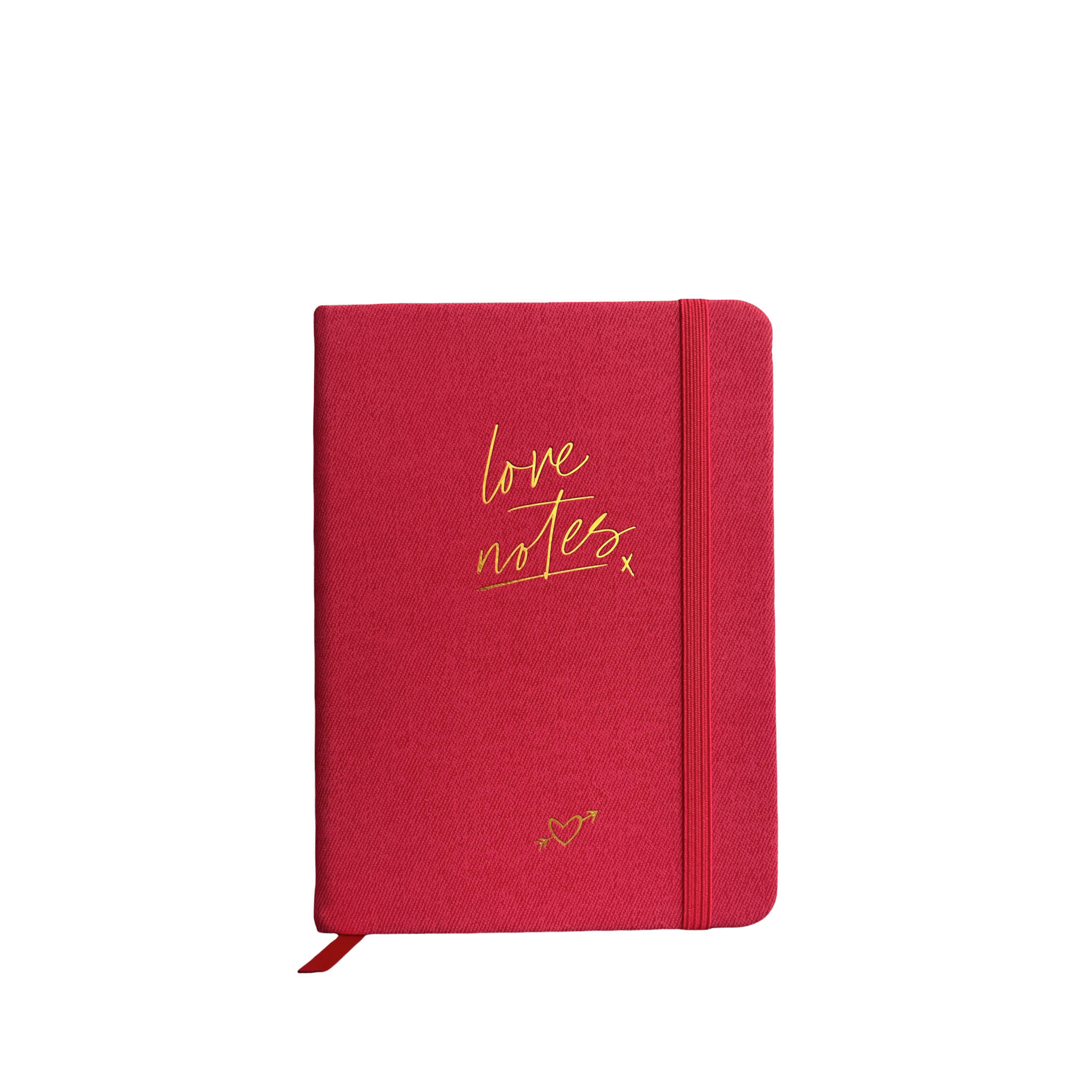 NBK030_Notebook_Amor_Love_Notes_A6 Notizbuch A6 rot mit goldener Prägung Love Notes