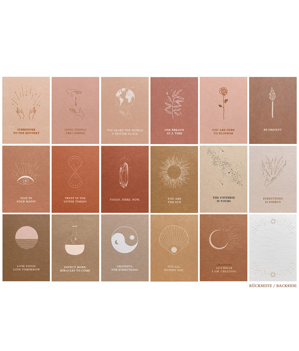 SET-Affirmation-web Set mit verschiedenen Affirmationskarten