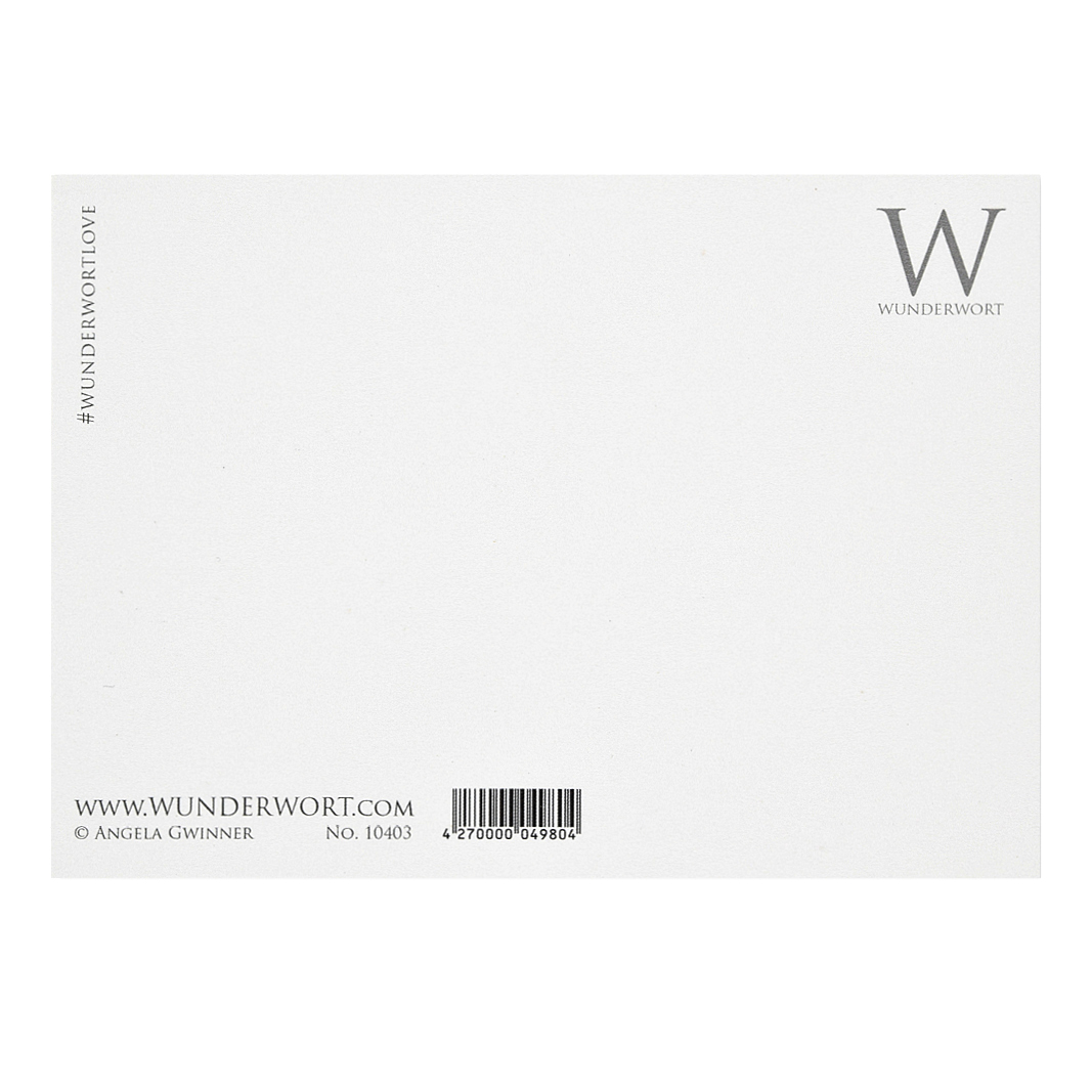 Wunderwort Postkarte Rückseite