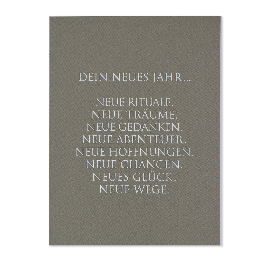 postkarte-wunderwort-dein-neues-jahr Grüne Postkarte mit weissem Text "...dein neues Jahr..."